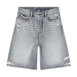 Diesel Denim Shorts, female, Gray, Size: W25 Denim Shorts