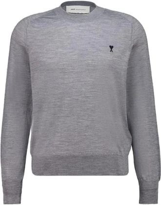 Ami Fijne trui met ronde hals - Heren - Ronde hals truien - Grijs - XL - Truien & Vesten