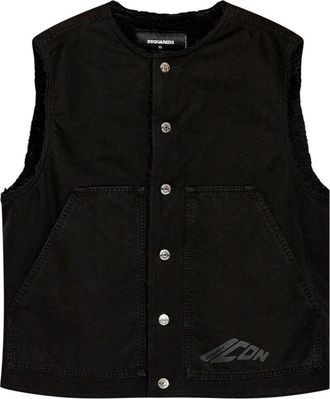 Dsquared2 Black Logo Denim Jacket