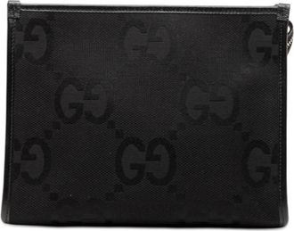 Gucci Pre-owned Gucci Jumbo GG Canvas Pouch Unisex 699318 2184
