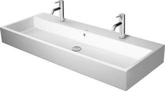 Duravit Vero Air Wastafel - 120x47cm - 2 kraangaten - met overloop - geslepen - wondergliss - wit