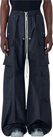 Rick Owens Cargobelas Pants - Heren - Wijde Broeken - Zwart - XS - Nylon - Broeken