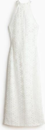 H&M Lace Halterneck Dress in Ivory at Nordstrom, Size Xx-Large