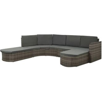 vidaXL Vidaxl - Set Divani da Giardino 4 pz con Cuscini in Polyrattan Grigio