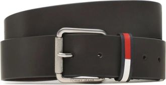 Tommy Jeans Nieuwe Vlag Leren Bruine Riem - Heren - Riemen - Bruin - 105 CM - Leer - Accessoires