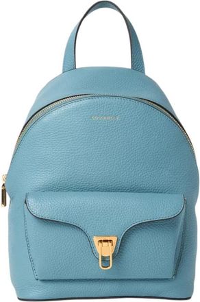 Coccinelle Beat Backpack - Dames - Rugzakken - Blauw - ONE Size - Leer - Tassen