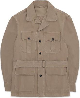 Fortela Clint Cotton Sahariana Jacket in Camel at Nordstrom, Size 48 Eu