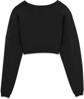 Saint Laurent Hoodies & sweatvesten, Dames, Zwart, S, Katoen, Sweatshirts
