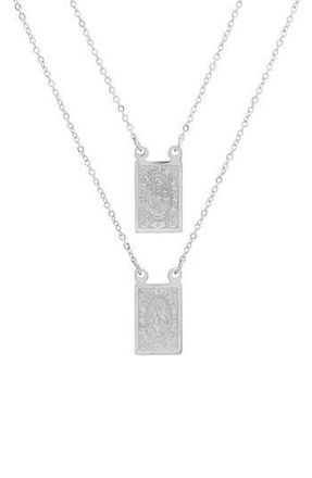 HMY Jewelry Dual Religious Pendant Necklace in Metallic at Nordstrom Rack