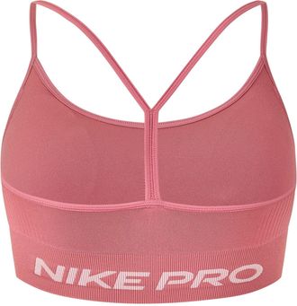 Nike Naadloze sportbeha met vulling voor dames (Pro-model) (Pioenroos)