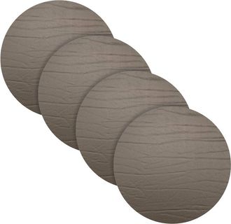 Fortessa Set Of 4 Strata Round Leather Placemats