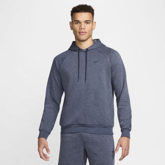 Nike Mens Primary Fleece Dri-FIT UV Pullover Performance Hoodie in Blue | FZ0969-473