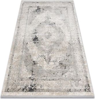 RugsX Alfombra Tuls Estructural, Franjas 51321 Vintage, Marco, Roset&oacute;n Beige / Gris Beige 180x270 Cm