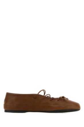 Miu Miu Brown Suede Ballet Flats