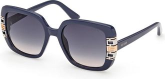 Guess GU00294 90W Womens Sunglasses Blue Size 52