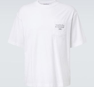 Acne Studios Logo cotton and hemp jersey T-shirt