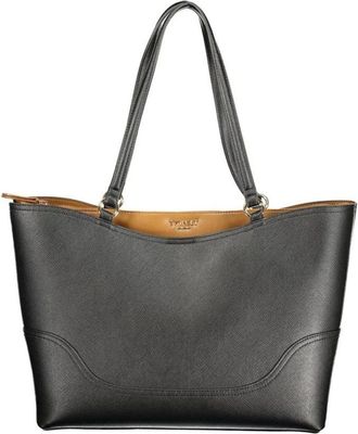 Twinset Bolso Tote de Piel con Ribete en Contraste - Bags - Mujer - Negro - ONE SIZE