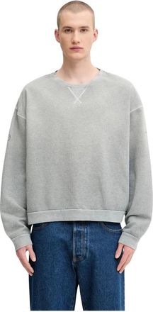 Alyx Garment dye boxy crewneck sweatshirt - Heren - Sweatshirts - Grijs - L - Katoen - Hoodies & sweatvesten