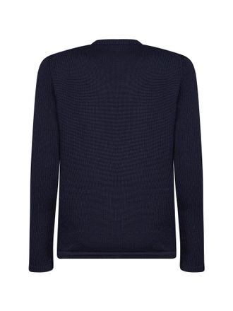 Prada Mens Knit Sweater Blue Virgin Wool