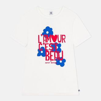 Petit Bateau Bedrukt T-shirt, katoen, ronde hals