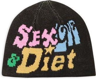 Diet Starts Monday Knit Beanie in Black at Nordstrom Rack