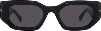 Philipp Plein Grey Rectangular Ladies Sunglasses SPP066M 0700 51