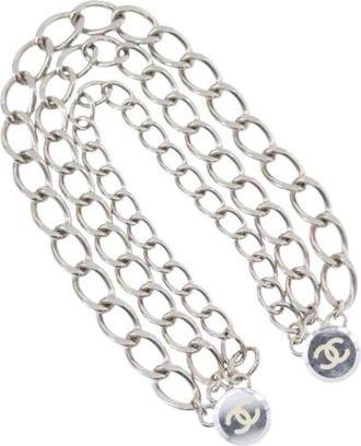 Chanel Pre-owned Metalen Riem - Dames - Vintage Accessoires - Grijs - ONE Size - Vintage