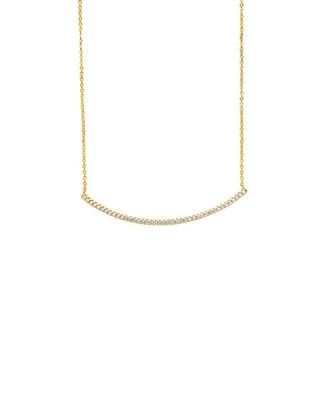 Sterling Forever 14K Plated Cz Pendant Necklace