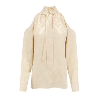 Dior Dames, Blouses & Shirts, Geel, Maat: M Zijde