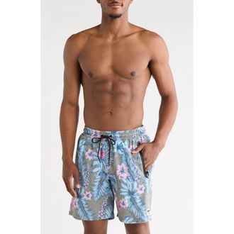 Hurley Futura Volley Swim Shorts in Olive/Khaki at Nordstrom Rack, Size X-Large