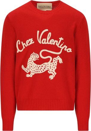 Valentino Garavani Maglione con ricamo - Rosso