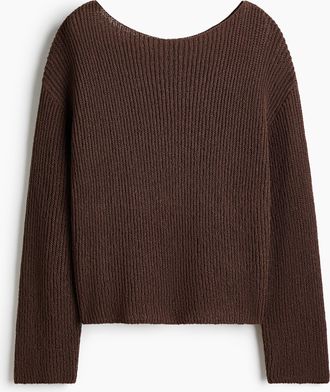 H&M Pullover mit U-Boot-Ausschnitt - Beige