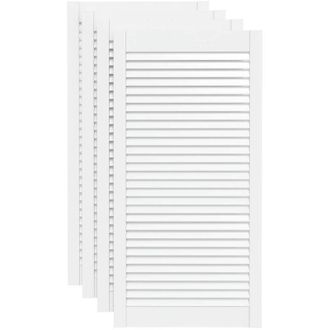 vidaXL Vidaxl - Puerta De Armario Lamas 4 Uds Madera Pino Blanco 99,3x49,4 Cm