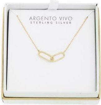Argento Vivo Interlock Pendant Necklace in Gold at Nordstrom Rack