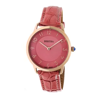 Bertha Sunglasses Abby Coral Dial Coral Leather Ladies Watch BR6807