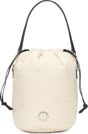 Moncler Womens Quilted Handbag Cream Polyamide Handbags Hand Bags