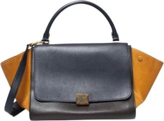 Celine Pre-owned Tricolor Trapeze Bag - Dames - Vintage Handtas - Zwart - ONE Size - Leer - Vintage