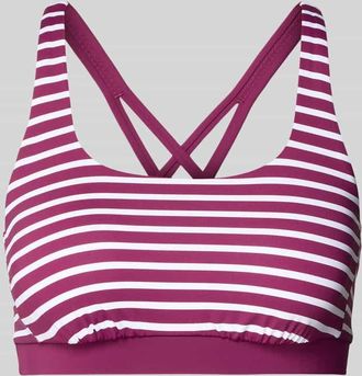 Venice Beach Bustier mit gekreuzten Tr&auml;gern in Bordeaux, Gr&ouml;&szlig;e 36