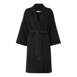 Fendi Abrigo de lana FF Zucca - Coats - Mujer - Negro - XS