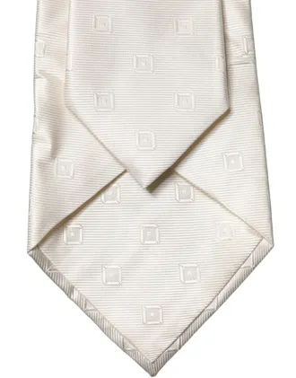 Dolce & Gabbana Geometric Silk Necktie - White