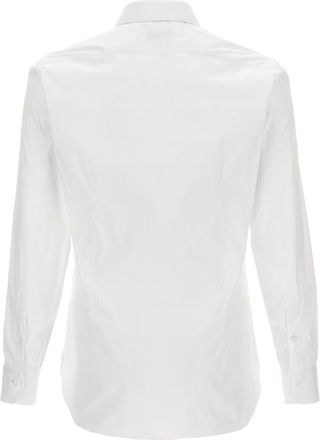 Barba Stretch Cotton Poplin Shirt - White
