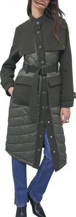 Patrizia Pepe Piumino Trapuntato con Pannelli - - Coats - Donna - Verde - S