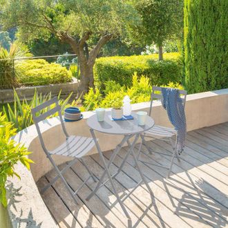 Hesperide Sedia da giardino pieghevole Greensboro grigio