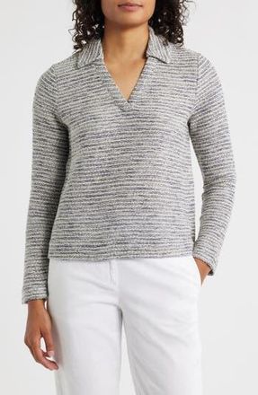 Nic+Zoe Rope Shimmer Polo Top in Neutral Mix at Nordstrom Rack, Size X-Small