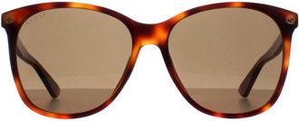 Gucci zonnebril GG0024S 002 Havana Brown