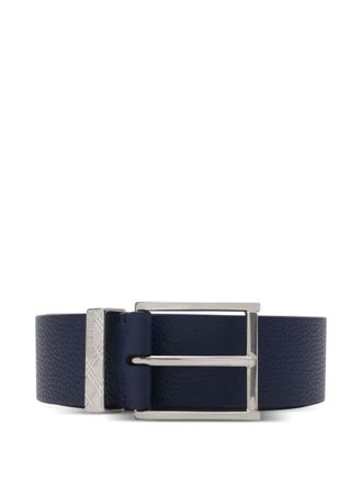 Burberry Leren riem met gegraveerde ruiten - Blauw