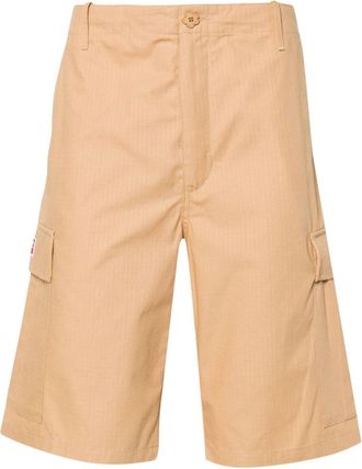 Kenzo Bruine Cargo Workwear Casual Shorts - Heren - Korte Broeken - Bruin - L - Katoen - Korte Broeken