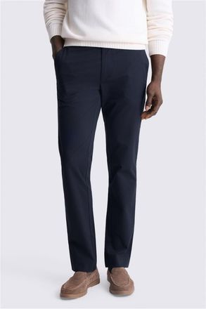 Moss Slim Fit Navy Cotton-Stretch Chinos