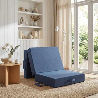vidaXL Vidaxl Divano Letto Pieghevole 75 X 67 X 45 Cm Blu