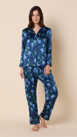 The Cats Pajamas Silk Pajama Set in Cascadia at Nordstrom, Size X-Small
